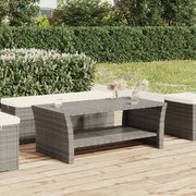 vidaXL Τραπεζάκι Σαλονιού Γκρι 100x50x40 εκ. από Συνθετικό Ρατάν