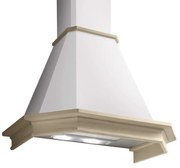 Απορροφητήρας Με Καμινάδα Ρουστίκ Classic 065018002 60cm White-Natural Pyramis Μέταλλο,Ξύλο