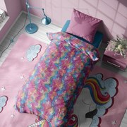 Κουβέρτα Παιδική Unicorn Fleece Φωσφοριζέ Multi DimCol Single 160x220cm Πολυέστερ