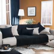 Ριχτάρι Solid 306 Black Teoran Τριθέσιο 180x300cm Cotton-Polyester