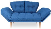 Καναπές - Κρεβάτι Τριθέσιος Nina Daybed 859FTN1351 120x60x40cm Blue