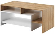 Τραπεζάκι σαλονιού Oak-Leuko Fusiko - 120.00Χ60.00Χ53.00cm