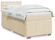 ΚΡΕΒΑΤΙ BOXSPRING ΜΕ ΣΤΡΩΜΑ ΚΡΕΜ 90X190 ΕΚ.ΥΦΑΣΜΑΤΙΝΟ 3286942