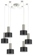 Φωτιστικό Οροφής Πολύφωτο Homelighting 77-8450 Nickel/Black