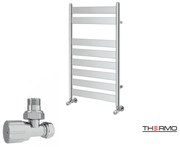 Thermo LARGO Θερμαινόμενη πετσετοκρεμάστρα από Mild Steel με υδραυλική λειτουργία, 80x50cm Chrome