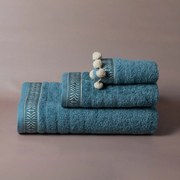 Πετσέτα Χεριών (30x50) White Fabric Dorey Pompom 500gsm
