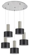 Φωτιστικό Οροφής Πολύφωτο Homelighting 77-8454 Nickel/Black