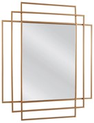 Καθρέπτης Τοίχου ArteLibre AULE Χρυσό Μέταλλο/Γυαλί 80x1.5x65cm Arte-14790028