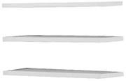 Σετ Ράφια Pg3 - w220 Λευκό 107x45x1,6 εκ. 107x45x1.6 εκ.