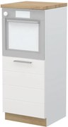 Επιδαπέδιο ντουλάπι φούρνου ψηλό Hudson K14-60-1KR-Λευκό - Λευκό γυαλιστερό - 60.00Χ60.00Χ148.00cm