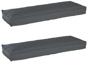 vidaXL Σετ Μαξιλαριών Πάγου 2 pcs Ανθρακί 120 x 40 x 8 εκ