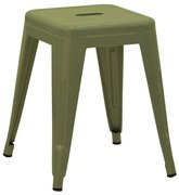 Σκαμπό Utopia pakoworld μέταλλο σε λαδί απόχρωση 30x30x45εκ