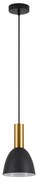 SE21-GM-4-MS2 ADEPT TUBE Gold Matt Pendant Black Metal Shade+