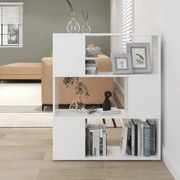 vidaXL Βιβλιοθήκη/Διαχωριστικό Χώρου Λευκό 80x24x94 εκ. Μοριοσανίδα
