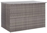 vidaXL Μπαούλο Εξωτερικού Χώρου Γκρι 150x100x100 εκ. Συνθετικό Ρατάν
