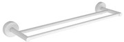 Διπλή πετσετοκρεμάστρα λευκή ματ UNO 1262 66 KARAG 60cm