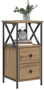 vidaXL Κομοδίνο Artisan Oak 34x35,5x70 cm Κατασκευασμένο ξύλο