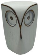 OWL S DECO ΚΟΥΚΟΥΒΑΓΙΑ POLYRESIN ΛΕΥΚΟ 7x7xH9cm