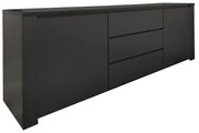 Μπουφές Kalya σε ανθρακί απόχρωση 220x49x89.5εκ Υλικό: 15mm   Particle Board 383-000019