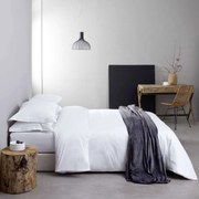 Σεντόνι Ξενοδοχείου White 300 Κλωστές Σατέν 100% Βαμβάκι Πενιέ Μονό 160x280cm 100% Πενιέ Βαμβάκι