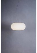 Κρεμαστό Φωτιστικό Οροφής LED 8,5W Λευκό Dimmable Triac Φυσητό Γυαλί Φ36cm Over S3 1303000610101 Prandina 1303000610101 Λευκό