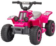 AIYAPLAY Ηλεκτρικό Τετράτροχο Ποδήλατο για Παιδιά, με μπαταρία, κίνηση εμπρός και πίσω, φώτα LED, 18-36 μηνών, Ροζ