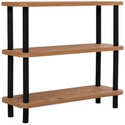 Ραφιέρα Δαπέδου Step 688DRA1210 80x28x75cm Black-Pine