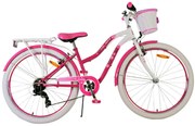 Lovely 26 Inch 36 cm Girls 7SP Rim Brakes PinkWhiteVolare