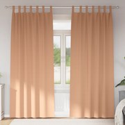 vidaXL Κουρτίνες 2 pcs Ανοιχτό καφέ 245 x 140 εκ. Πολυεστέρας