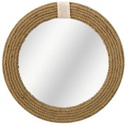 Καθρέπτης Rope Φυσικό 60x2x60εκ 233-000015 Pakoworld-233-000015-Μπεζ 233-000015