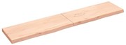 vidaXL Ράφι Τοίχου 200x40x(2-6) εκ. από Ακατέργαστο Μασίφ Ξύλο Δρυός
