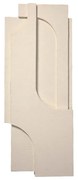 Γλυπτό Tοίχου Serif Relief L  Εκρού Cotton Pulp W45 x D6 x H113 cm KRISTINA DAM studio