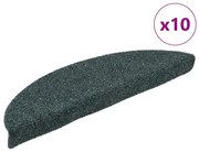 vidaXL Πατάκια Σκάλας Αυτοκόλ. 10 τεμ. Πράσινο 56x17x3 εκ Βελονιασμένα