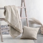 Ριχτάρι Essie Beige Ρυθμός Πολυθρόνα 160x180cm Chenille,Cotton,Polyester