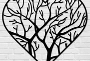 Intra απο ξύλο plywood 3mm-4mm πάχος – Διακόσμηση Εσωτερικών Χειροτεχνιών Τοίχου Tree of Heart Δίασταση  40x30 cm INTRAFABR-92468890