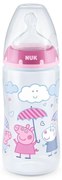 Μπιμπερό Peppa Pig First Choice Plus Temperature Control 10741069 300ml 6-18 Μηνών Pink Nuk 300ml Πολυπροπυλένιο