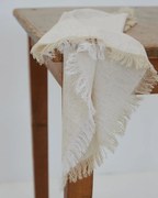 Μονόχρωμη Πετσέτα Φαγητού με Κρόσσι Estoril 53x53cm Μπεζ