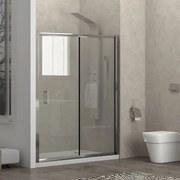 KARAG  NEW FLORA Καμπίνα από τοίχο σε τοίχο με διάφανο κρύσταλλο NEW FLORA 500 Χρωμέ KARAG 120x180cm KARAG-5206836561547
