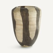 Βάζο από βαμμένο ματ ριγέ γυαλί, 26,5 εκ., Hedi