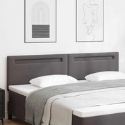 vidaXL Κεφαλάρι Επιτοίχιο με κεφαλάρι Γκρι 200 cm PVC