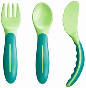 Μαχαιροπίρουνα Βρεφικά Baby’s Cutlery 515U (Σετ 3τμχ) 6+ Μηνών Green Mam 3 τμχ Πλαστικό