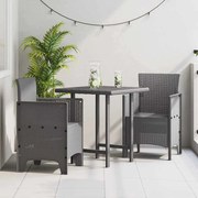 vidaXL Καρέκλα Κήπου 2 pcs Ανοιχτό γκρι 53 x 49 x 85 εκ. PP