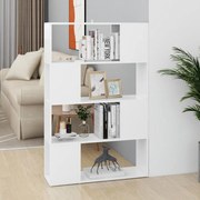 vidaXL Βιβλιοθήκη/Διαχωριστικό Χώρου Λευκό 80x24x124,5 εκ. Μοριοσανίδα