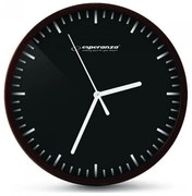 Ρολόι Τοίχου Budapest 20cm Μαύρο-όψη Ξύλου EHC010K ESPERANZA EHC010K