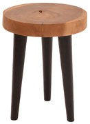 Intrahome Βοηθητικό τραπέζι Labous Intrahome suar ξύλο σε φυσική-μαύρη απόχρωση Φ35x45εκ | SKU: INTRAPA-449111115