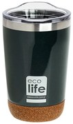Ecolife Θερμός-Ποτήρι Για Καφέ 370ml Dark Green (Cork Bottom) 33-BO-4104