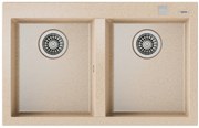 Teka Forsquare 2C 790 TG Avena Beige Ένθετος Γρανιτένιος Νεροχύτης 80cm