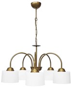 Φωτιστικό Οροφής Πολύφωτο Heronia Drum White/Gold 01-0376