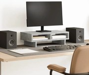 vidaXL Βάση Οθονών Γκρι του Σκυροδέματος 50x27x15 εκ. από Επεξ. Ξύλο