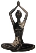 CALM POSE BLACK 2 DECO ΦΙΓΟΥΡΑ POLYRESIN ΜΑΥΡΟ ΛΕΥΚΟ 12,6x7xH19,2cm